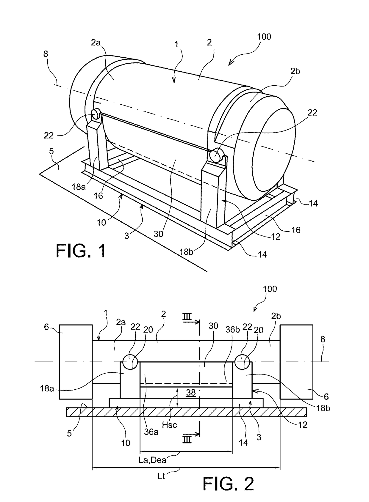 Device for supporting packaging for transporting/storing radioactive materials, including a shroud for guiding air for cooling the packaging by natural convection