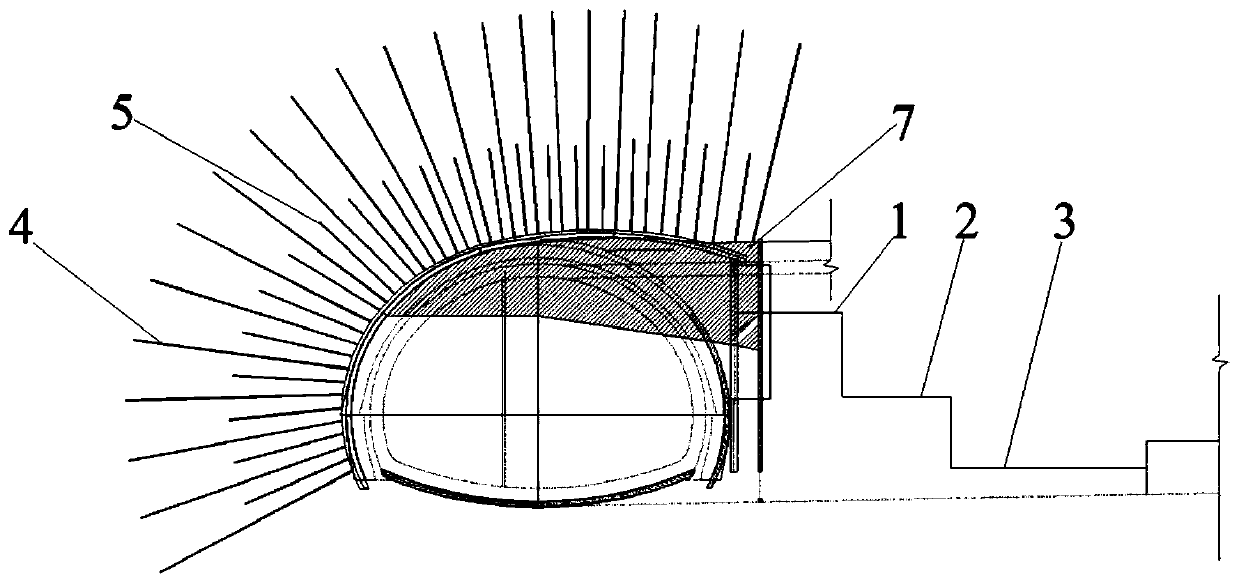 Supporting method for construction of high-ground-stress weak broken surrounding rock large-section tunnel intersection