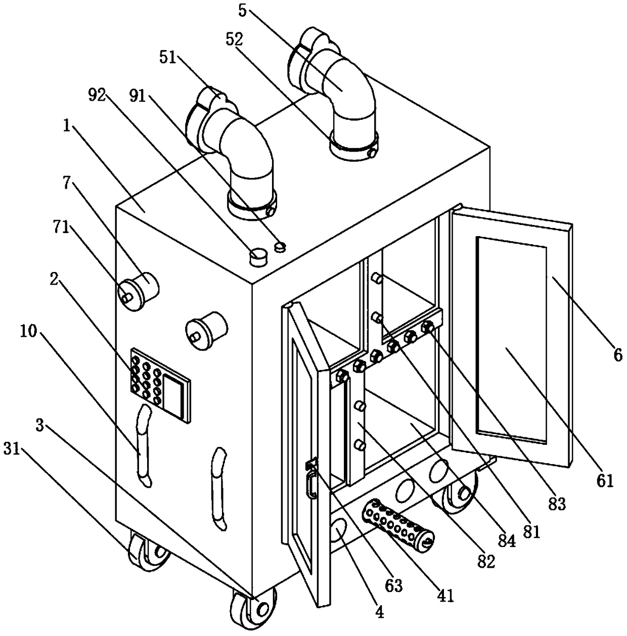 Explosion-proof and moisture-proof safety switch cabinet