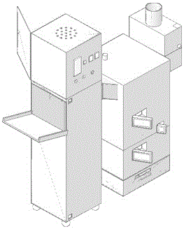 Household direct-fired heating equipment using straw briquette as fuel