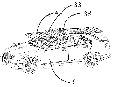 Motor vehicle with photovoltaic power generation device