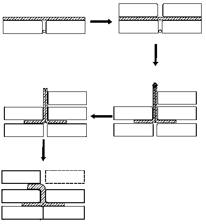 Forming method for J-shaped composite material rib