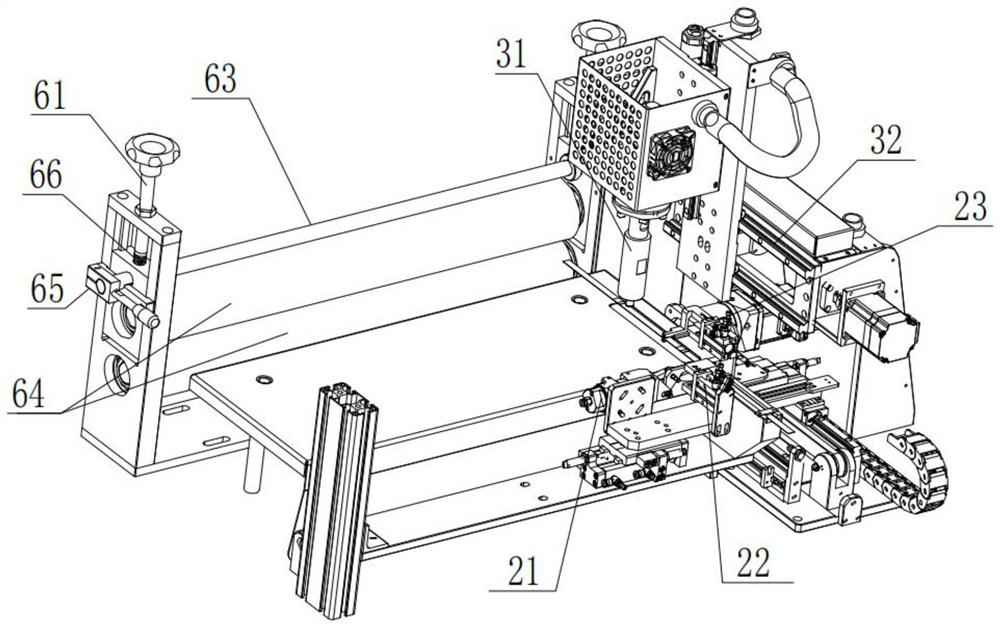 Adhesive tag placement equipment for abdominal pad processing