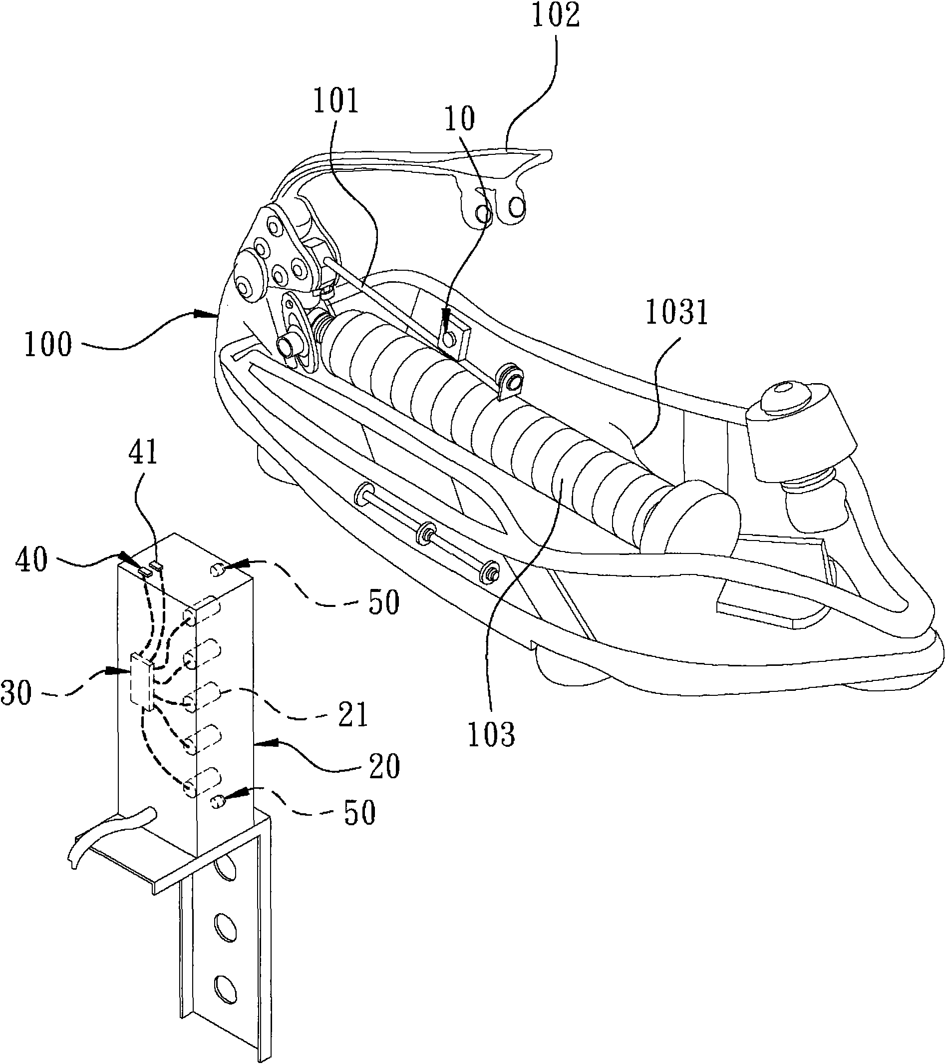 Weft breakage detection device with function of simple setting