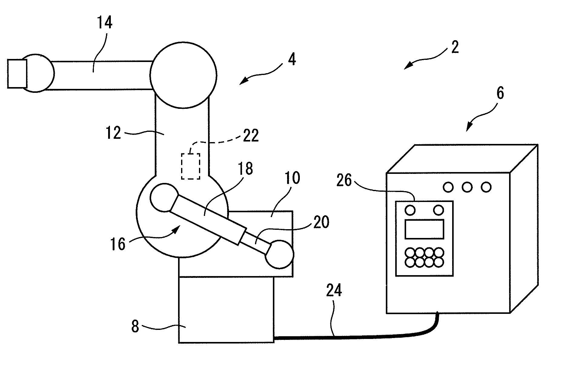 Multi-joint robot having gas spring, and method for estimating inner pressure of the gas spring