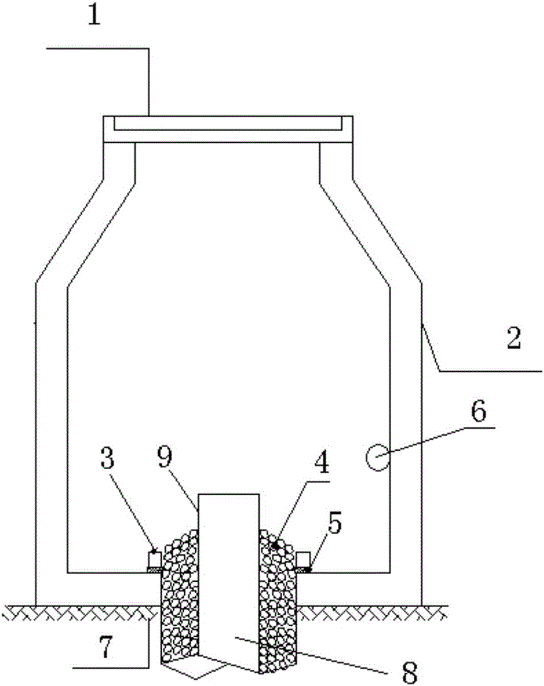 Water collecting and returning integrated well structure with filtering pipe moving downwards