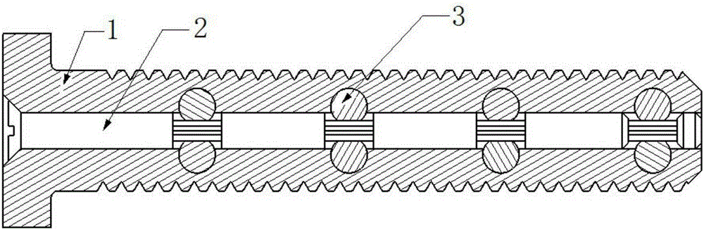 Multi-interlayer detachable pin locking thread assembly for blind hole and locking method