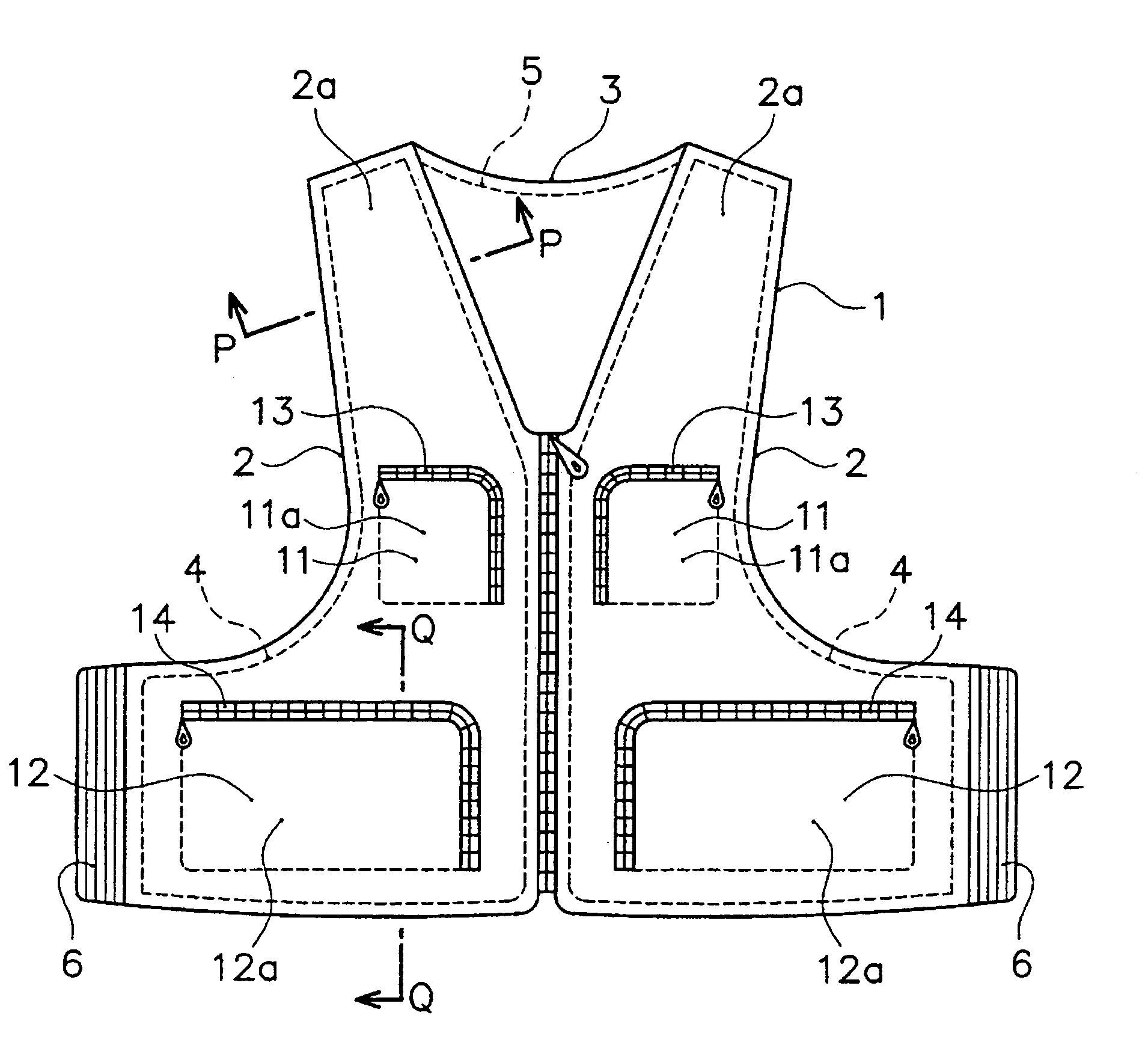 Article of clothing with buoyant material