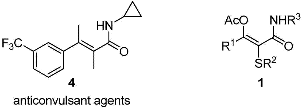 2-Alkylthioenamide derivatives and synthetic method thereof