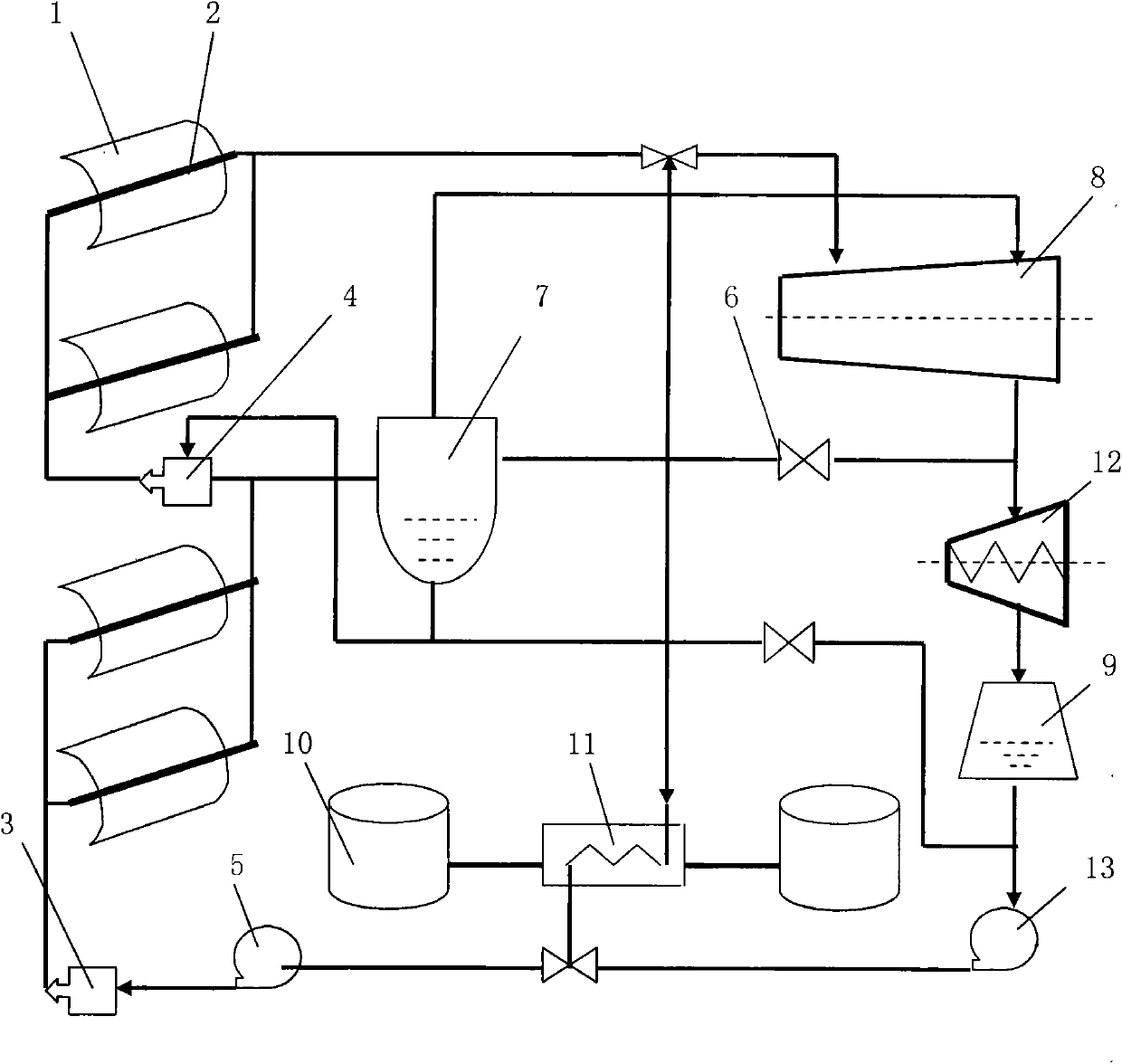 Groove type solar-powered atomization flash evaporation thermal generating set