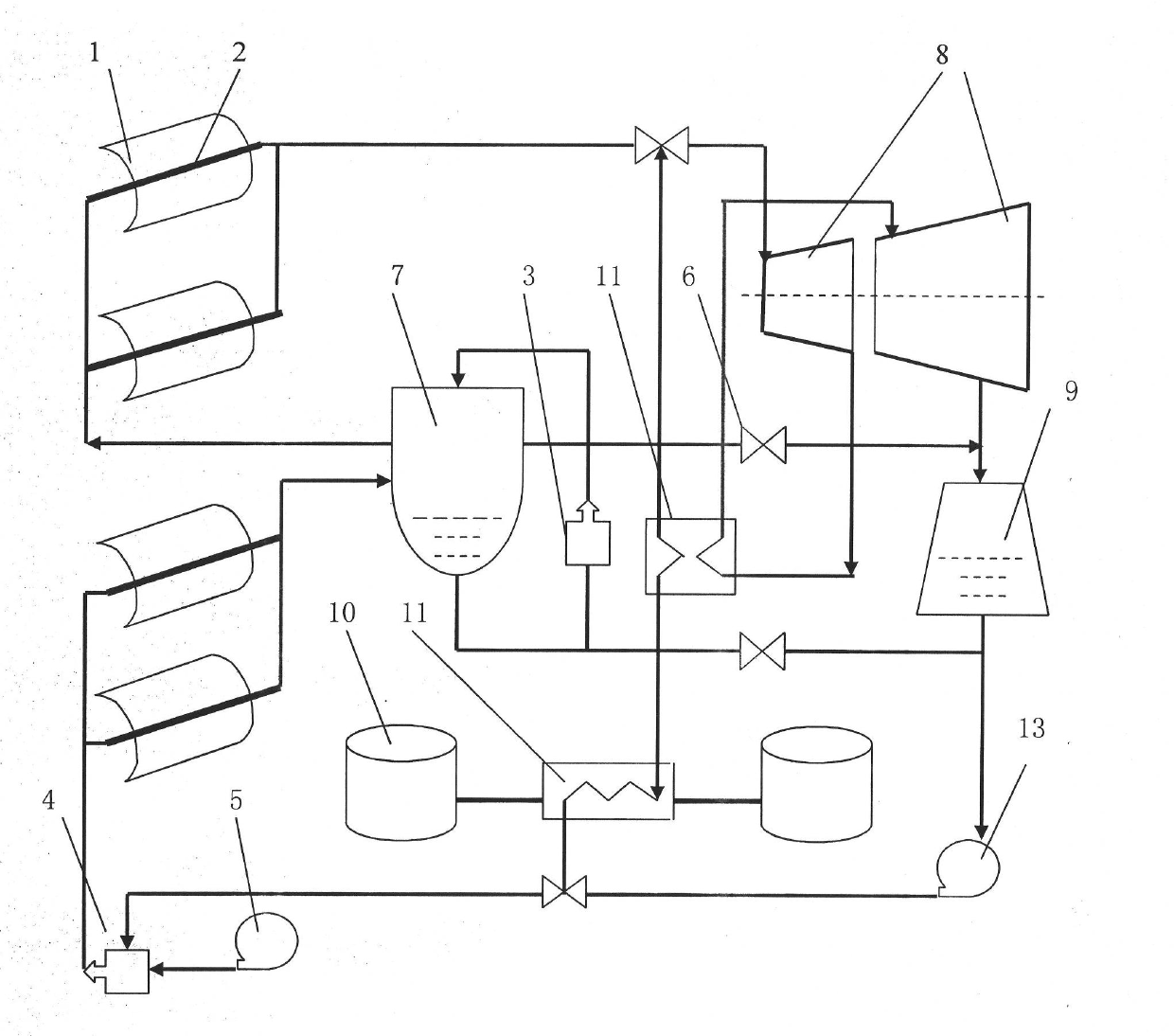 Groove type solar-powered atomization flash evaporation thermal generating set