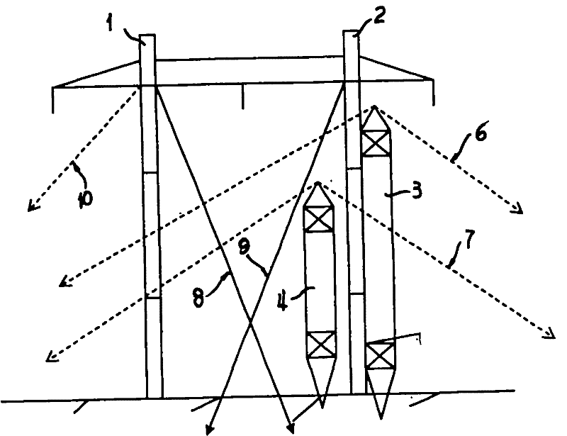 Pole replacing operation method for fixed double aluminum alloy holding poles