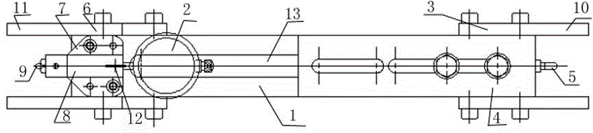 Flywheel casing large rabbet measuring tool