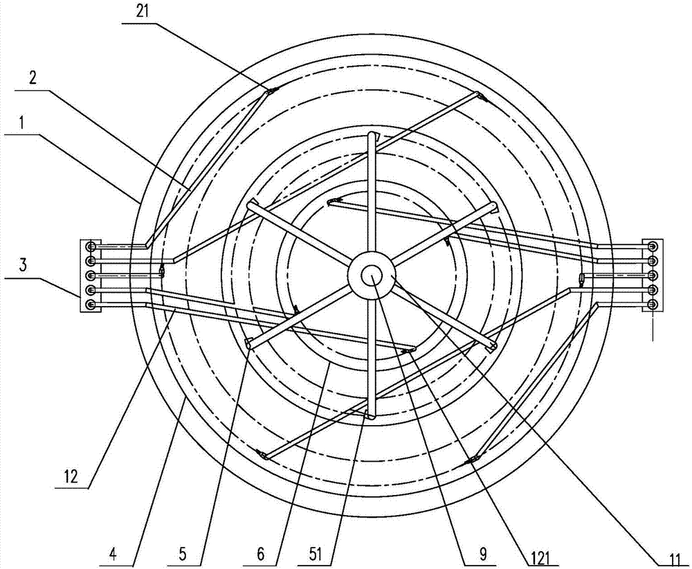 Water distribution system of IC (internal circulation) anaerobic reactor