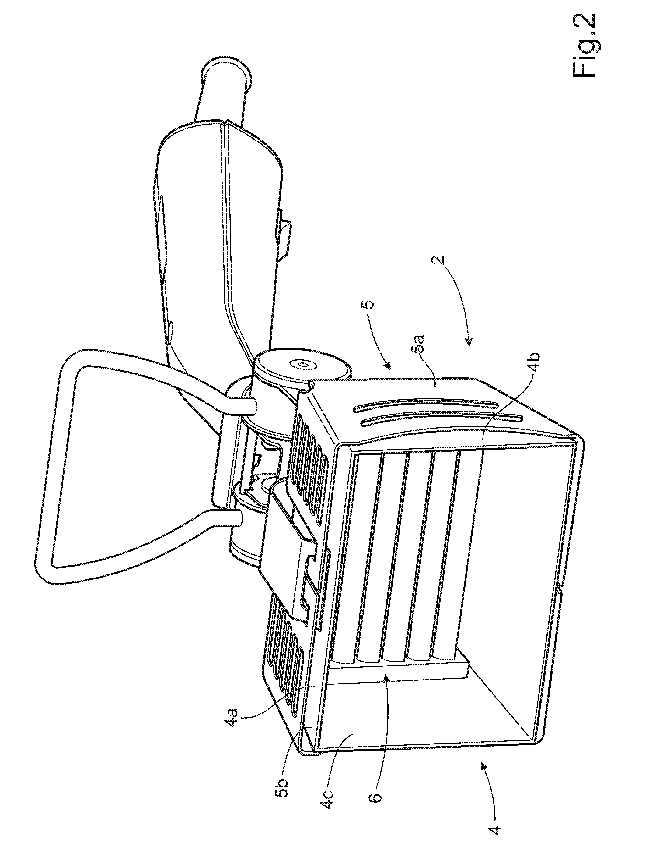 Device for applying heat radiation to a surface