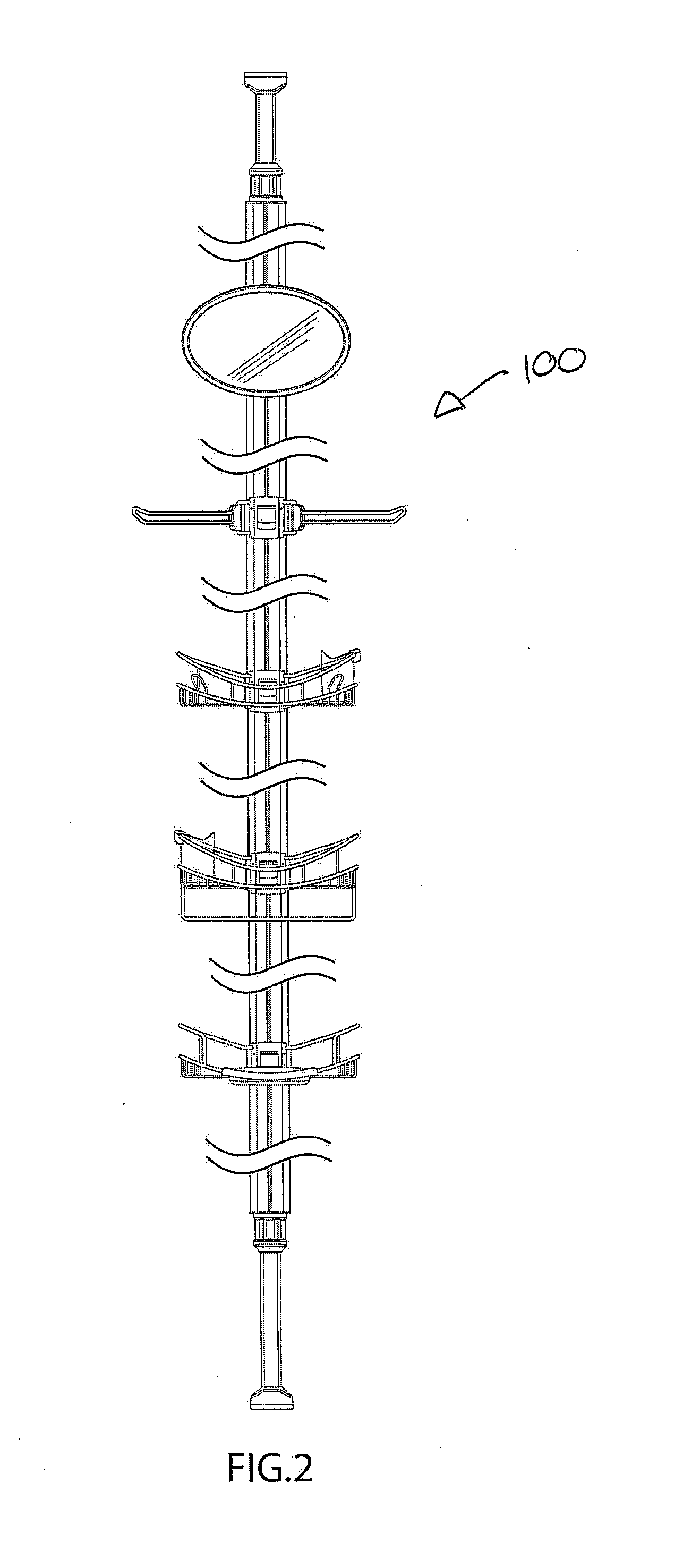 Vertically Adjustable Shower Caddy and Method for Tensioning Same