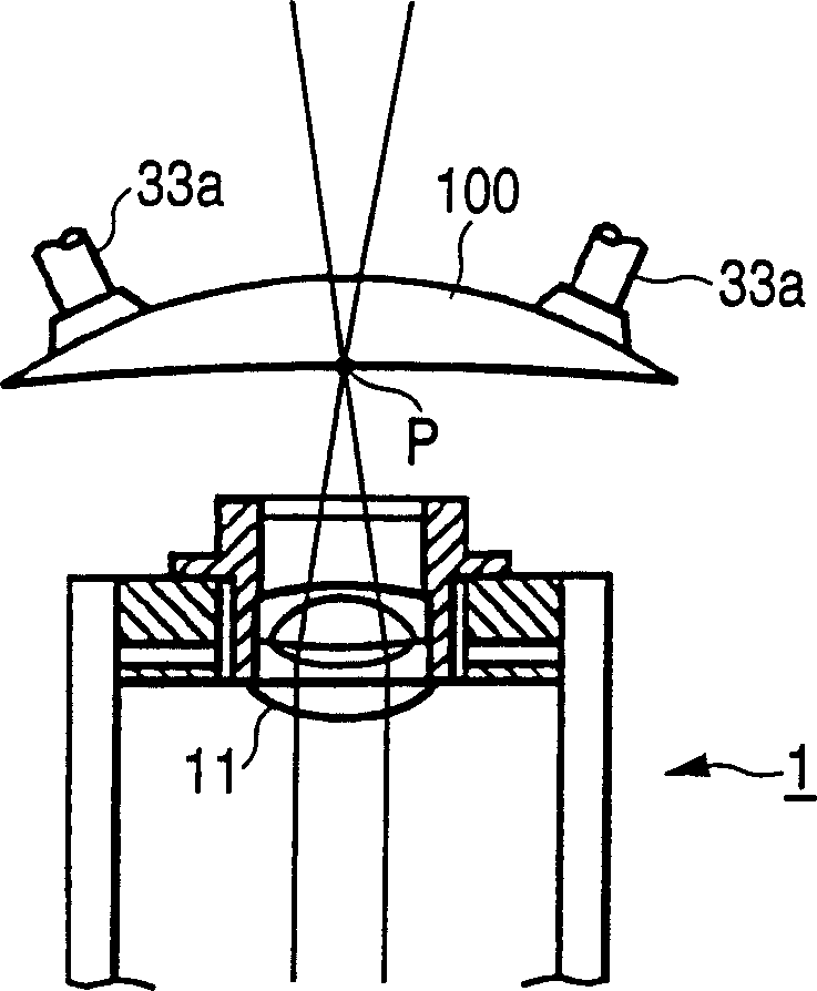 Rack for mounting lens for obtaining spectacle optical center, and method and apparatus for producing lens