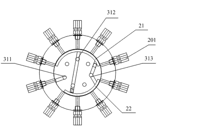 Central oil distributor for rotary machine tool