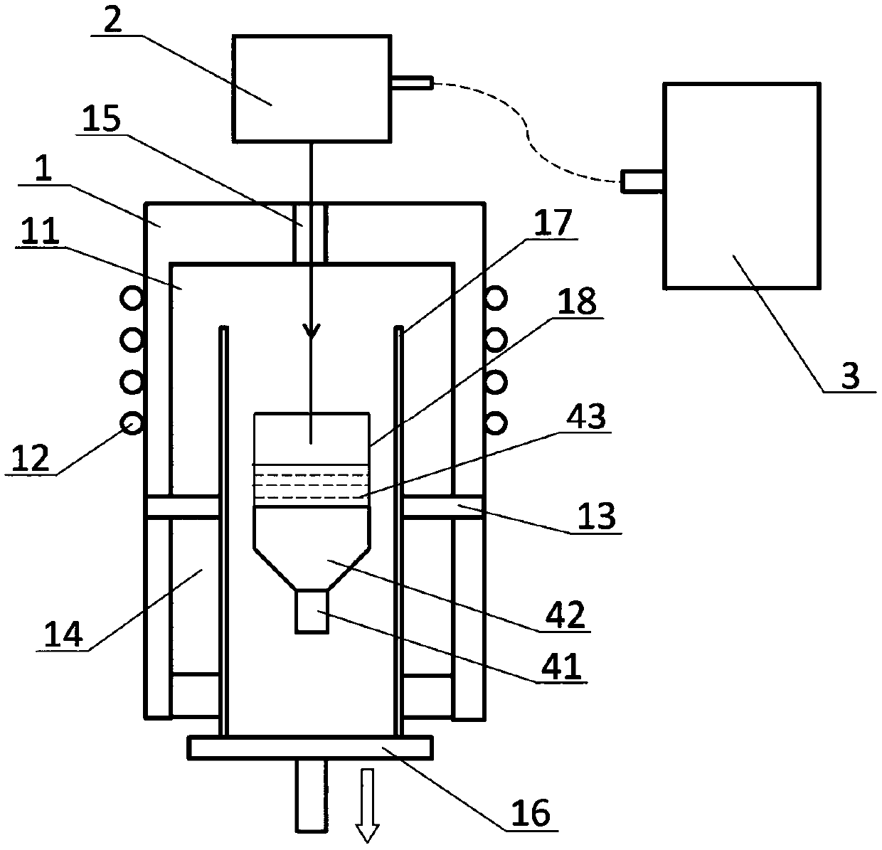 A kind of laser-induced cadmium tungstate crystal growth method