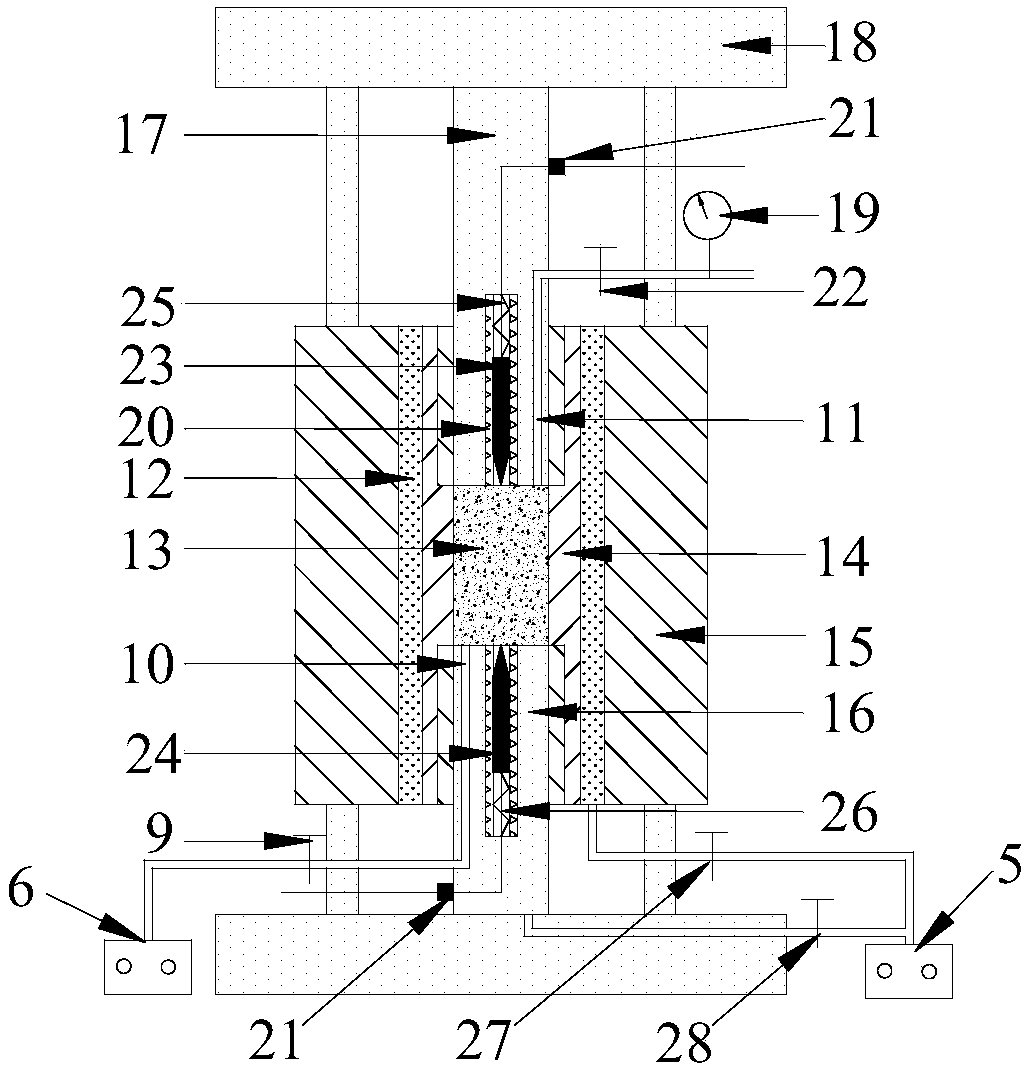 Device and method integrating electric pulse fracturing and permeability improvement and gas seepage measurement