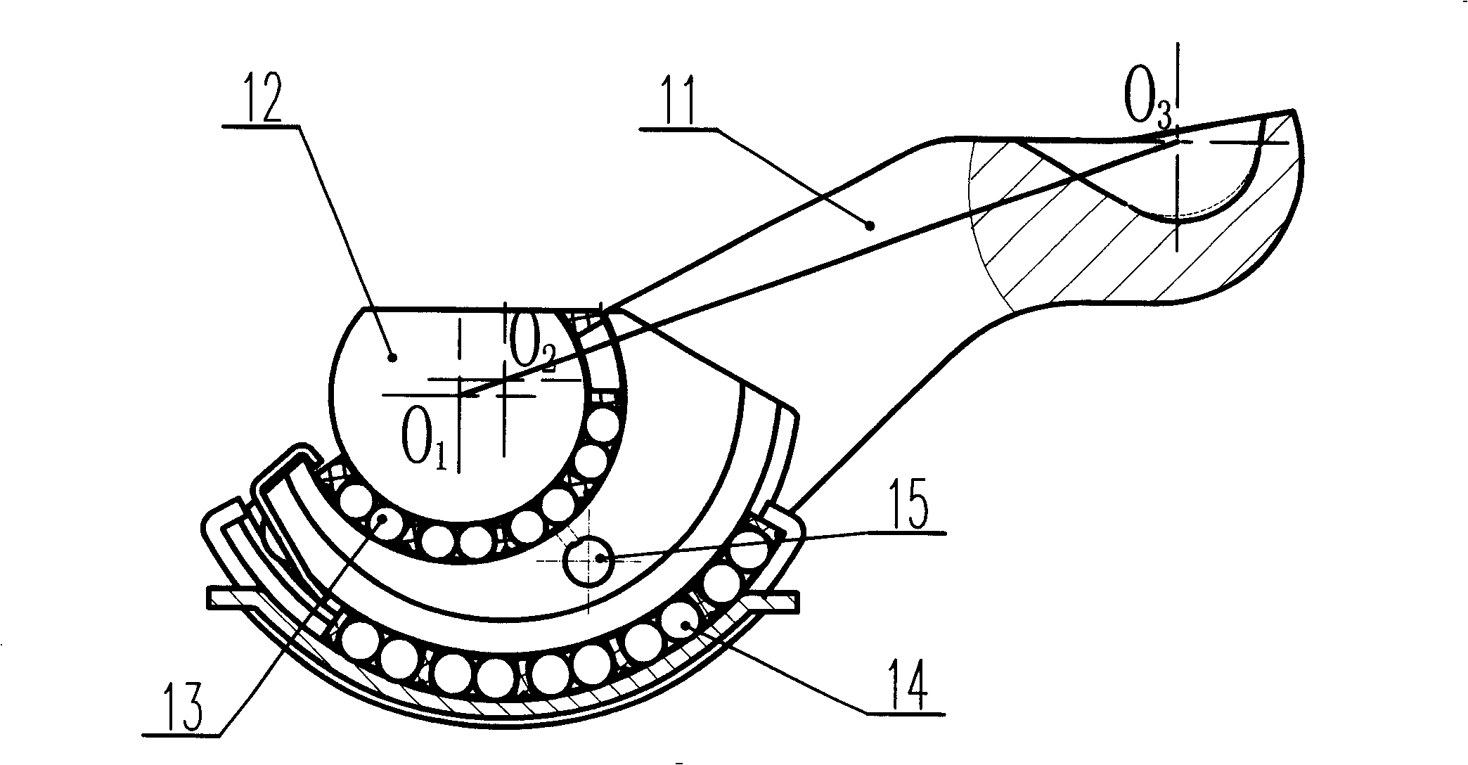 Floating tong type bipushing rod pneumatic disk brake based on rectangular torsional spring single dicrection clutch