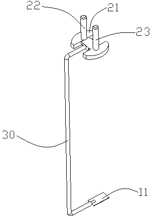 Electrode connecting device of synclastic guide-pin type cylindrical polymer lithium battery, and battery