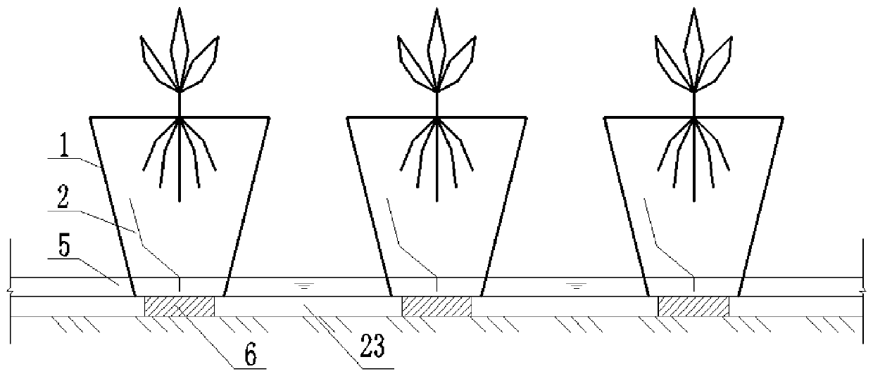 A roof planting method for rainwater utilization and load reduction, water saving and root control