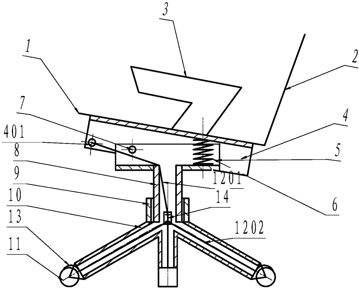 chair with automatic brake