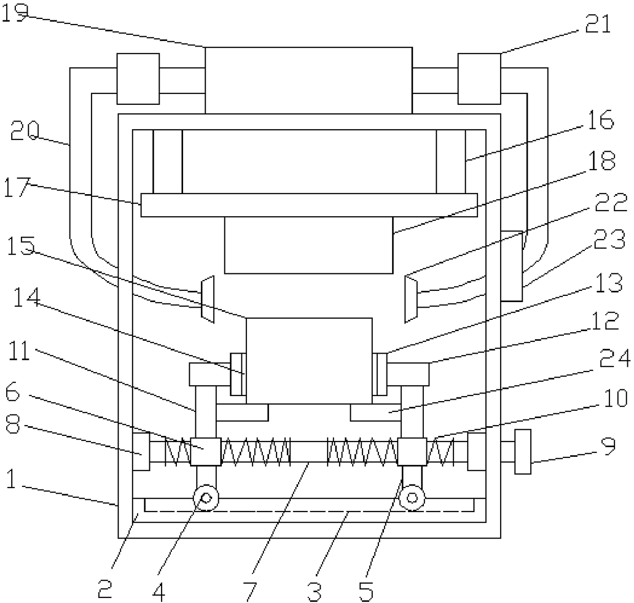 Device for sanding port of machine part