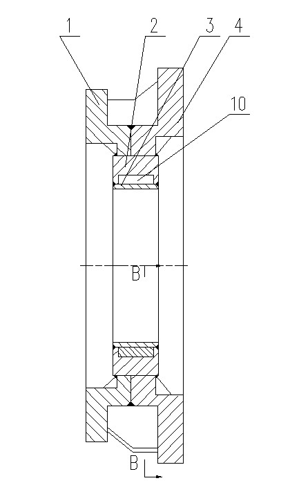 Circulation cooling device in water jacket of motor bearing