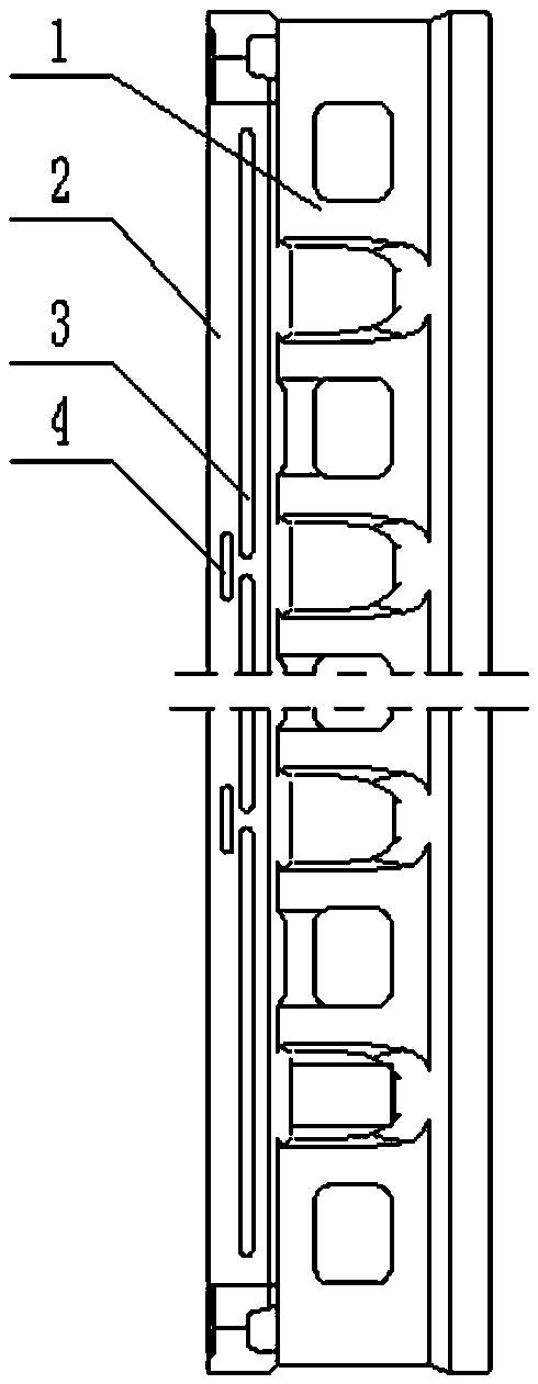 Sealing structure and sealing method of plastic template