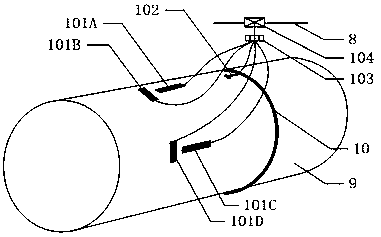 A pipeline monitoring and early warning system in a tunnel