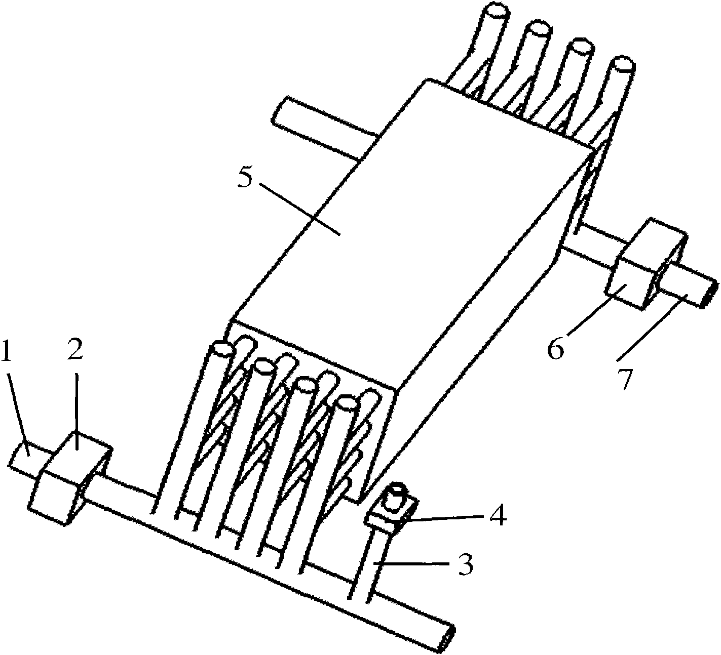 Method for arranging structure of heat exchange pipes of concrete heat storage system for solar thermal power generation