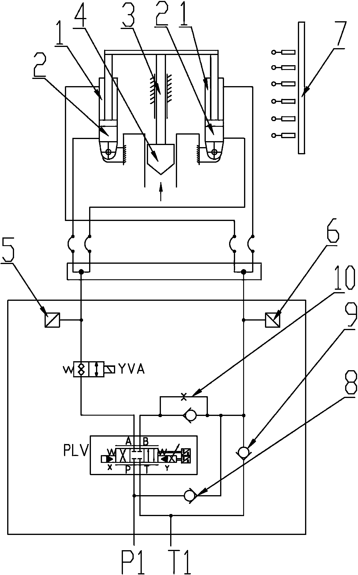 Hydraulic control apparatus for internal mixer