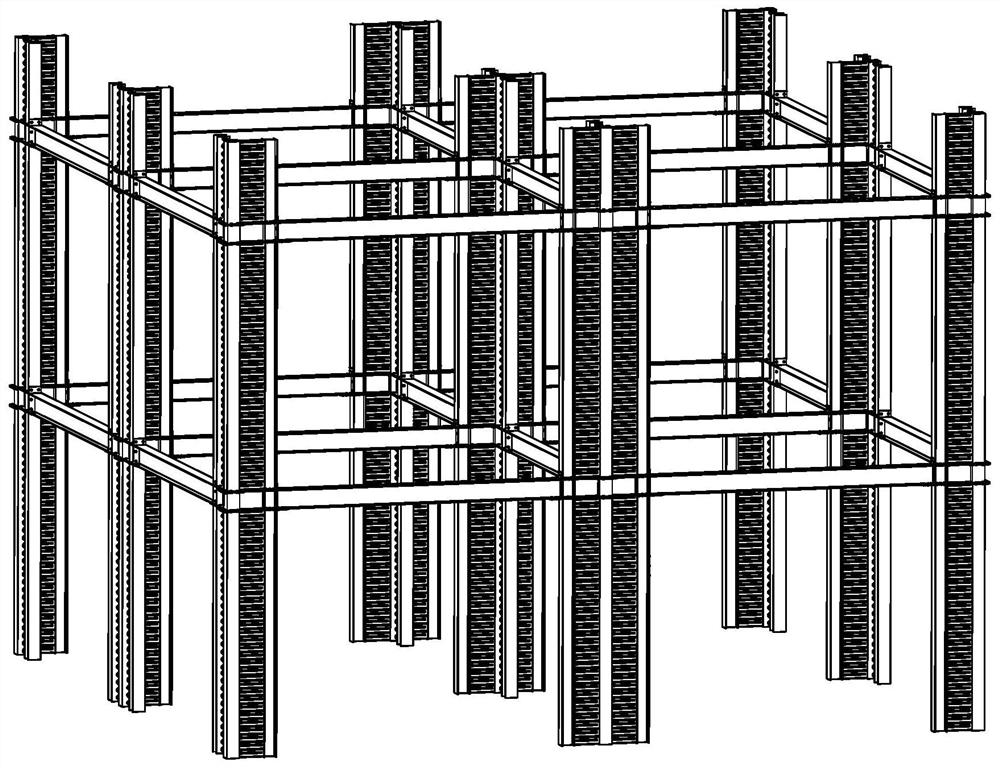 Assembly type steel structure special-shaped column frame structure system