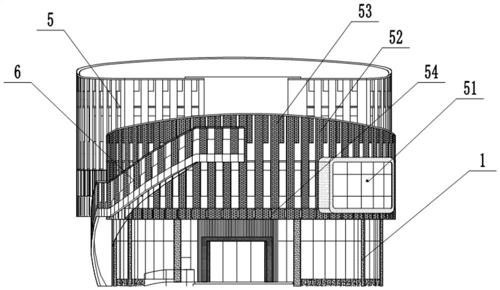 Novel exhibition hall building construction structure