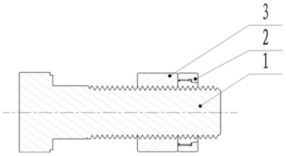 Anti-loosening double-nut connecting structure