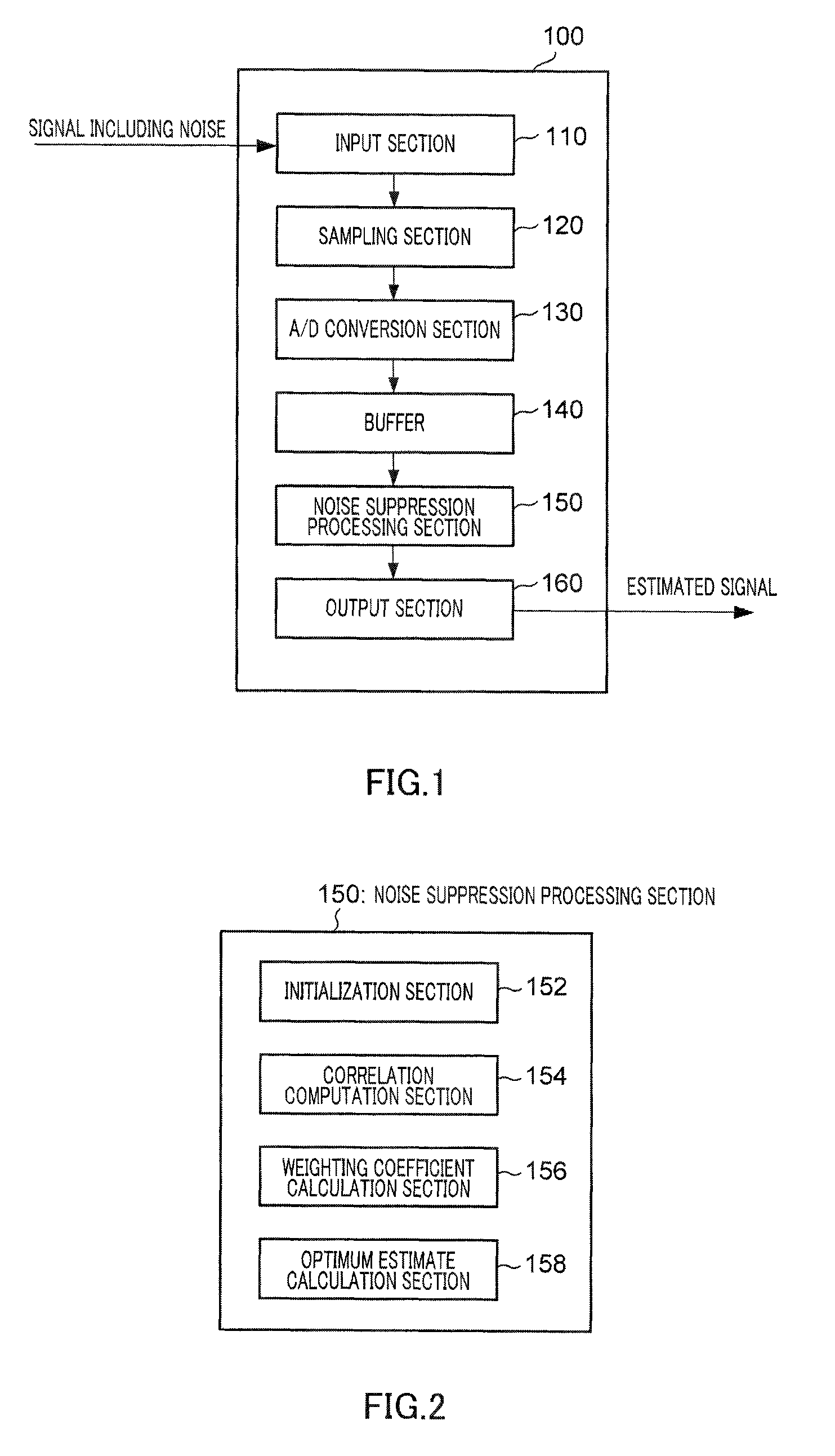 Noise suppression device and noise suppression method