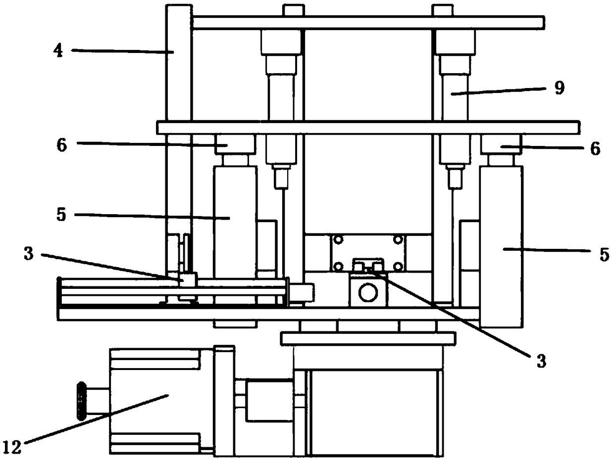 Universal clamp for visual inspection of curved glass and detection method