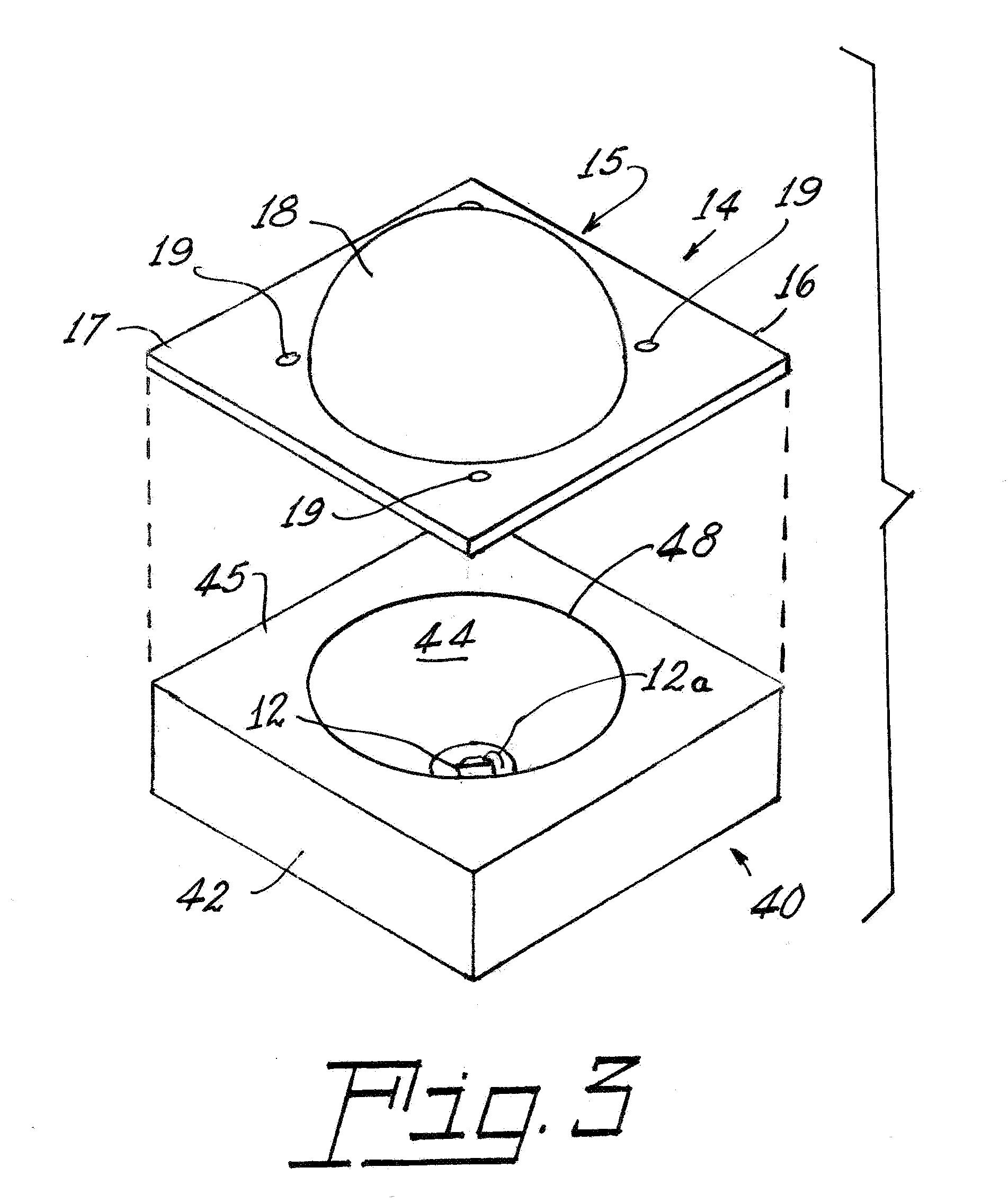 LED package using phosphor containing elements and light source containing same