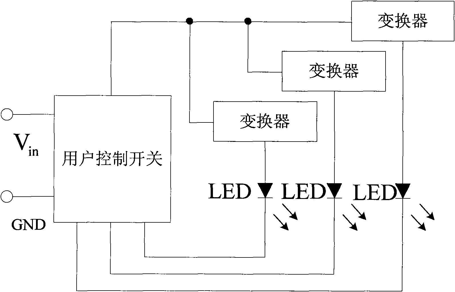 LED driver, LED light-emitting circuit and LED light source