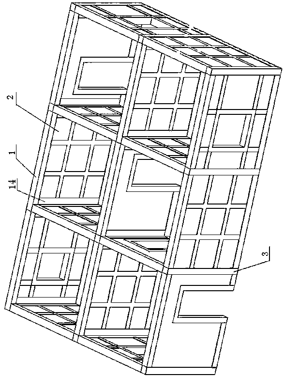 Straw-steel system prefabricated wall and joint connecting method