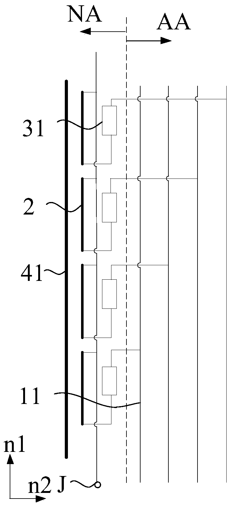 Display panel, crack position positioning method thereof and display device