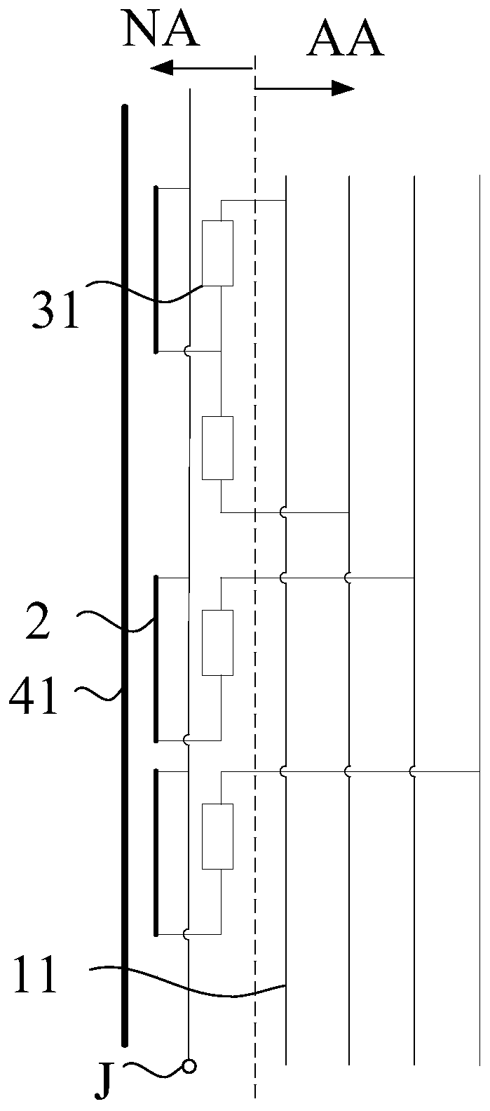 Display panel, crack position positioning method thereof and display device