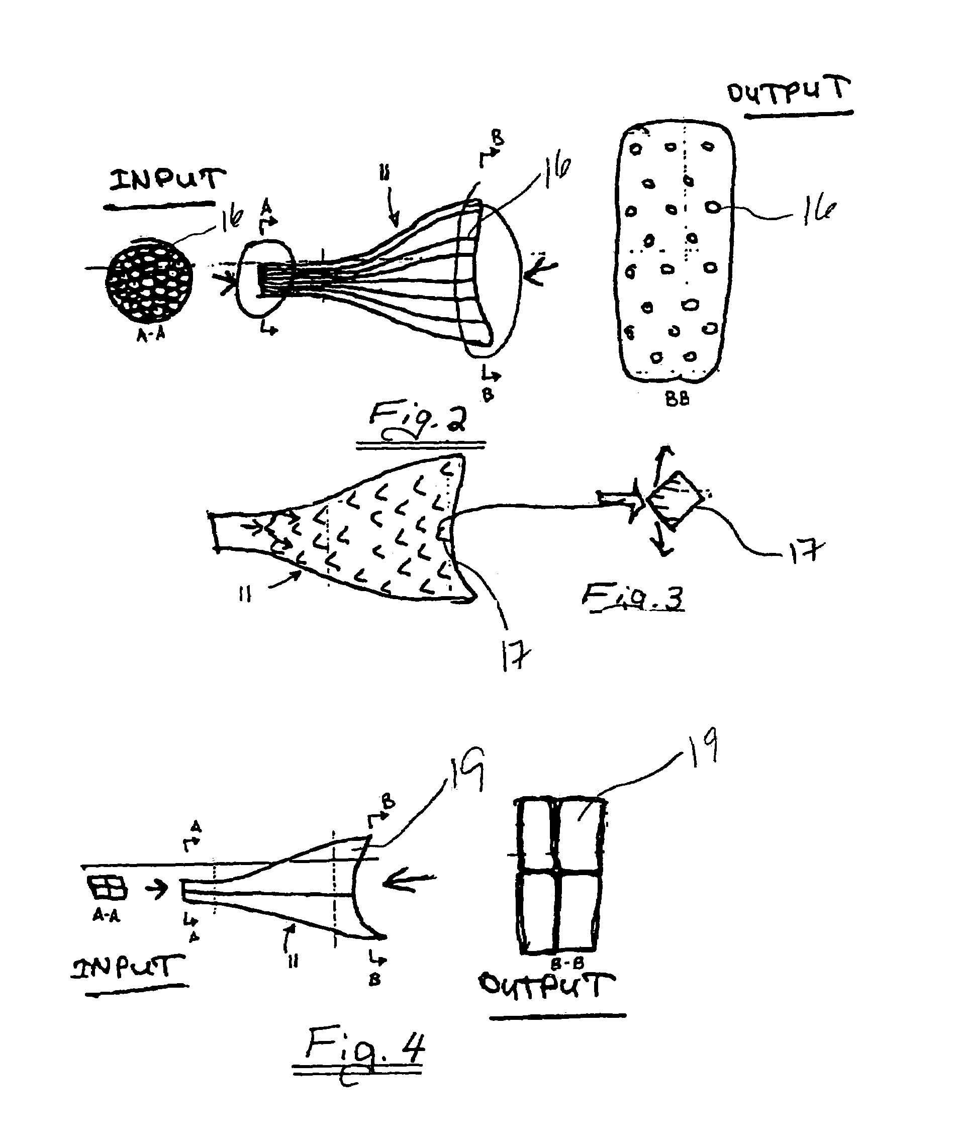 Tapered fused waveguide for delivering treatment electromagnetic radiation toward a target surfaced