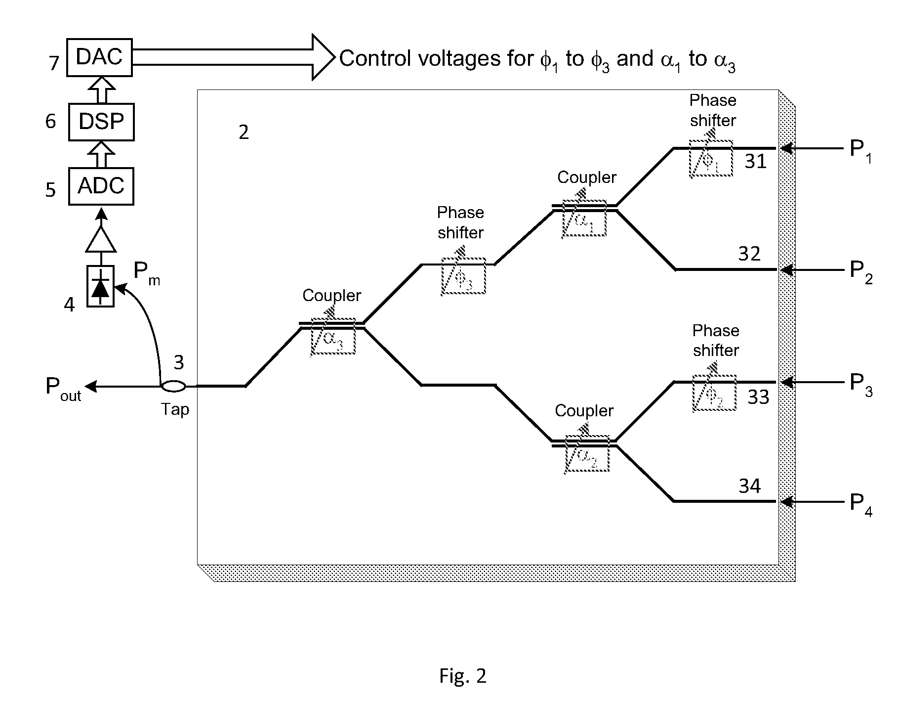 Space diversity optical receiver and system and method using the same