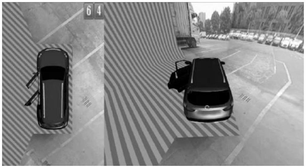 A car door opening warning system and method based on panoramic surround view image processing