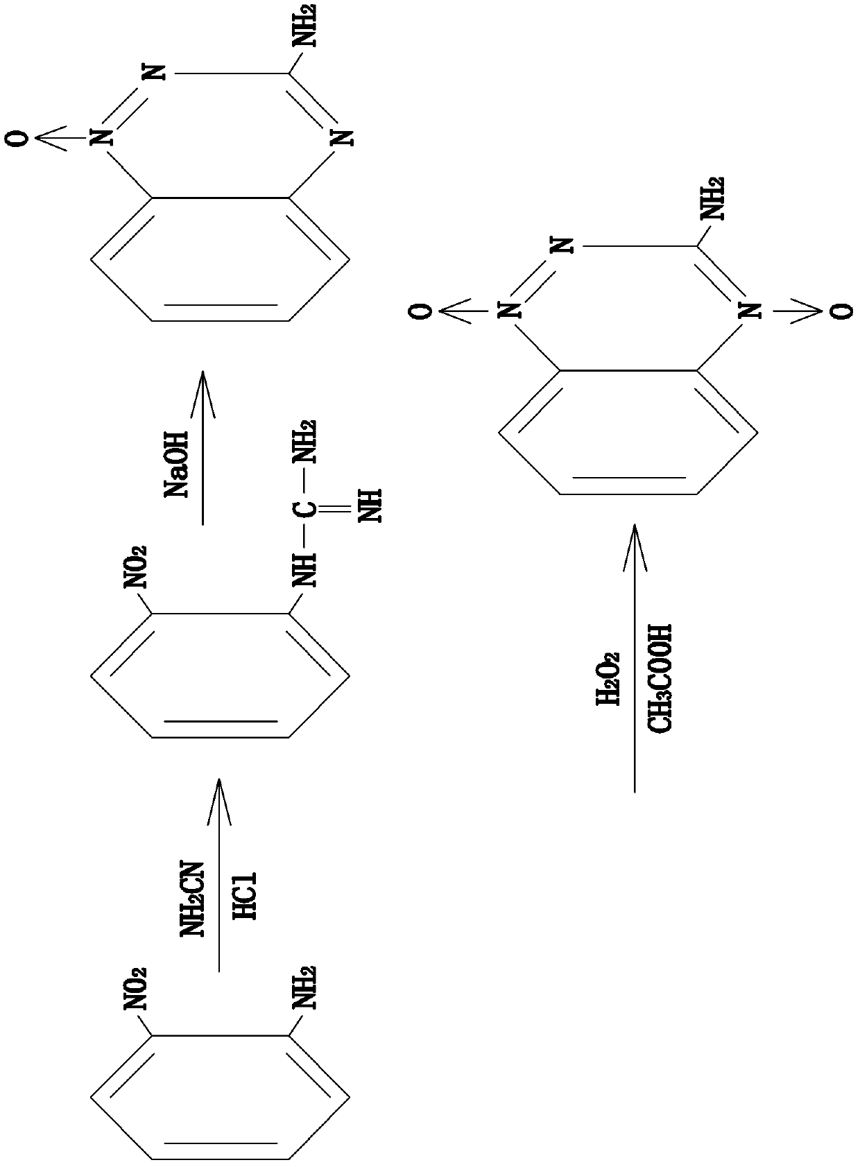 Synthesis method for 3-amino-1,2,4-phentriazine-1,4-dioxide