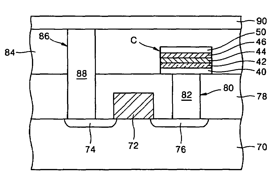 Capacitor of a semiconductor device and memory device using the same