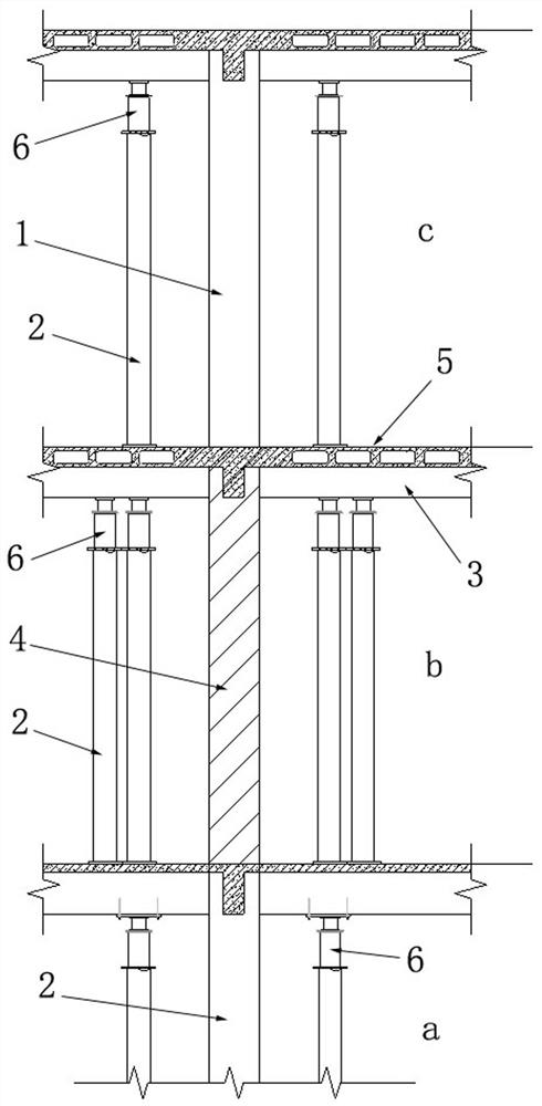 Frame column replacement and reinforcement construction method